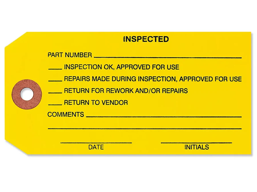 1-Part Inspection Tags