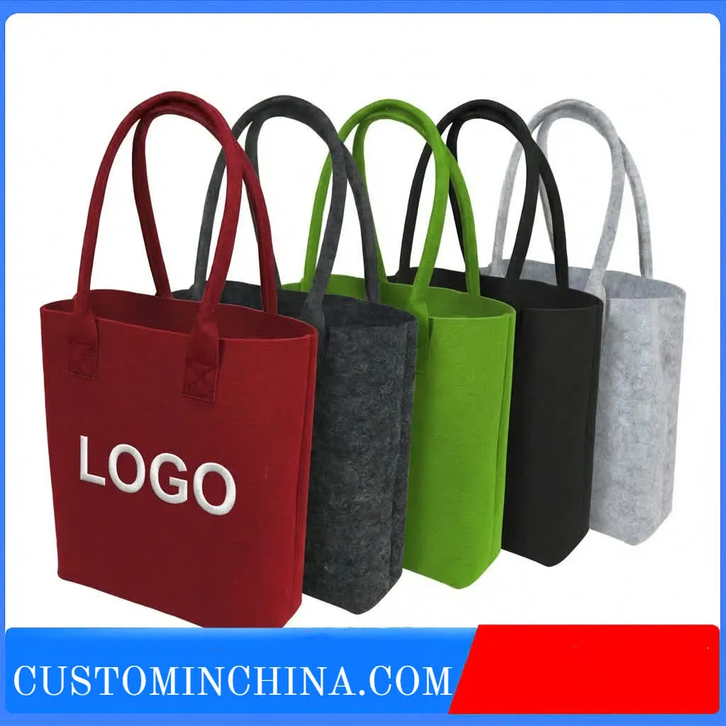 custom felt tote shopping bag - supplier documentation review available