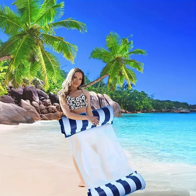2-tube inflatable float in Whitsunday Blue for pool and beach promotions