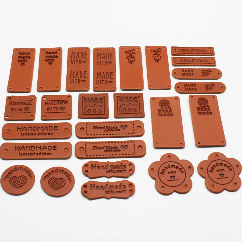 Assorted Brown PU Leather Label Set for Hats Gloves and Scarves - quote-first wholesale sourcing from China
