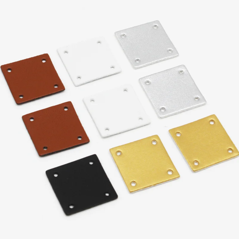 Multicolor Handmade Square PU Leather Labels for Apparel - quote-first wholesale sourcing from China