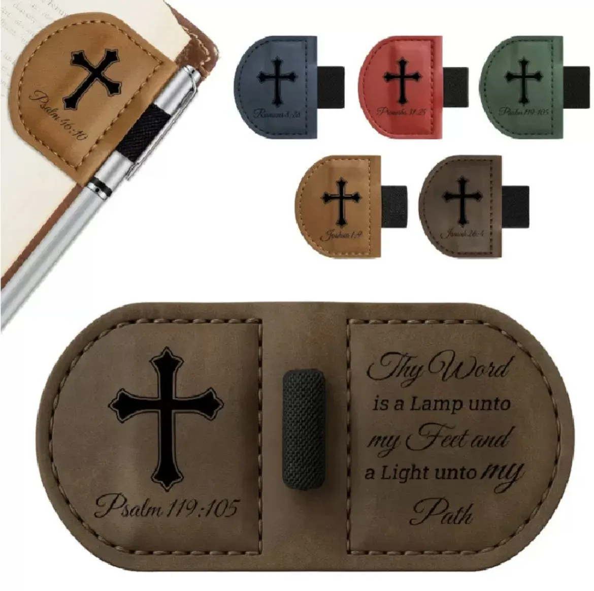 custom leather magnetic bookmark pen clip - B2B wholesale supplier