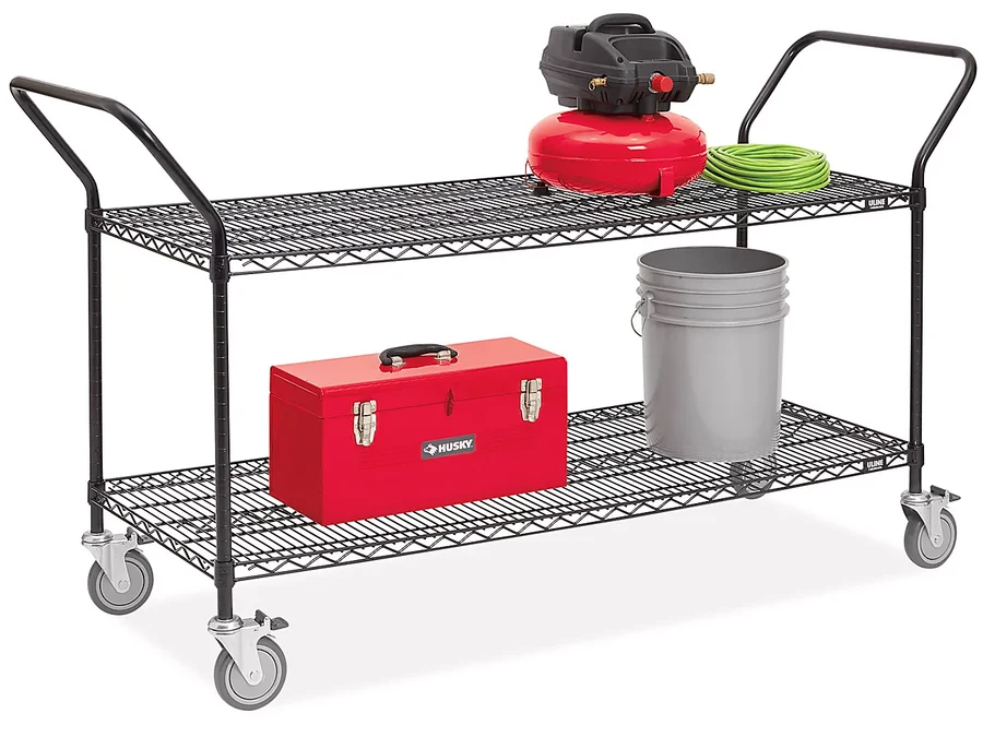 Black Heavy-Duty Wire Carts