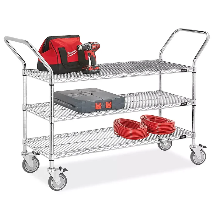 Chrome Heavy-Duty Wire Carts