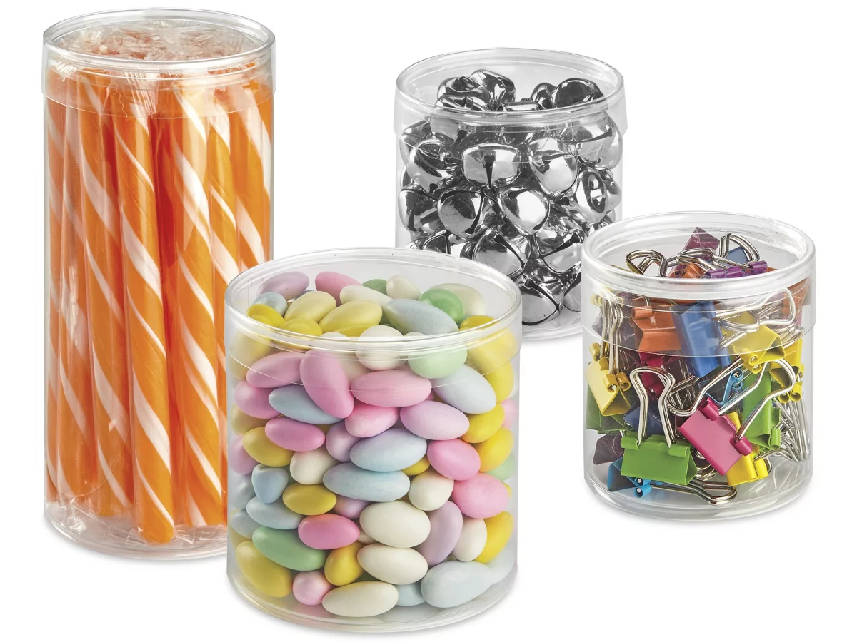 Clear Round Boxes