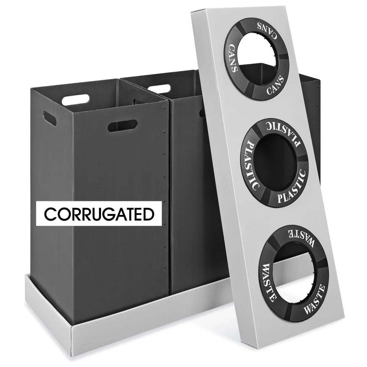 Corrugated Plastic Trash Cans