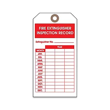 Fire Extinguisher Tags