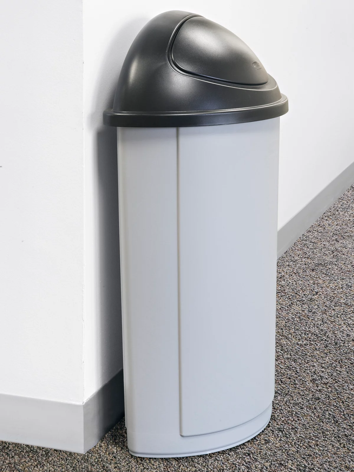Half-Round Trash Can