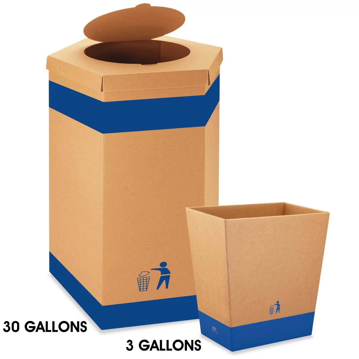 Kraft Corrugated Trash Cans