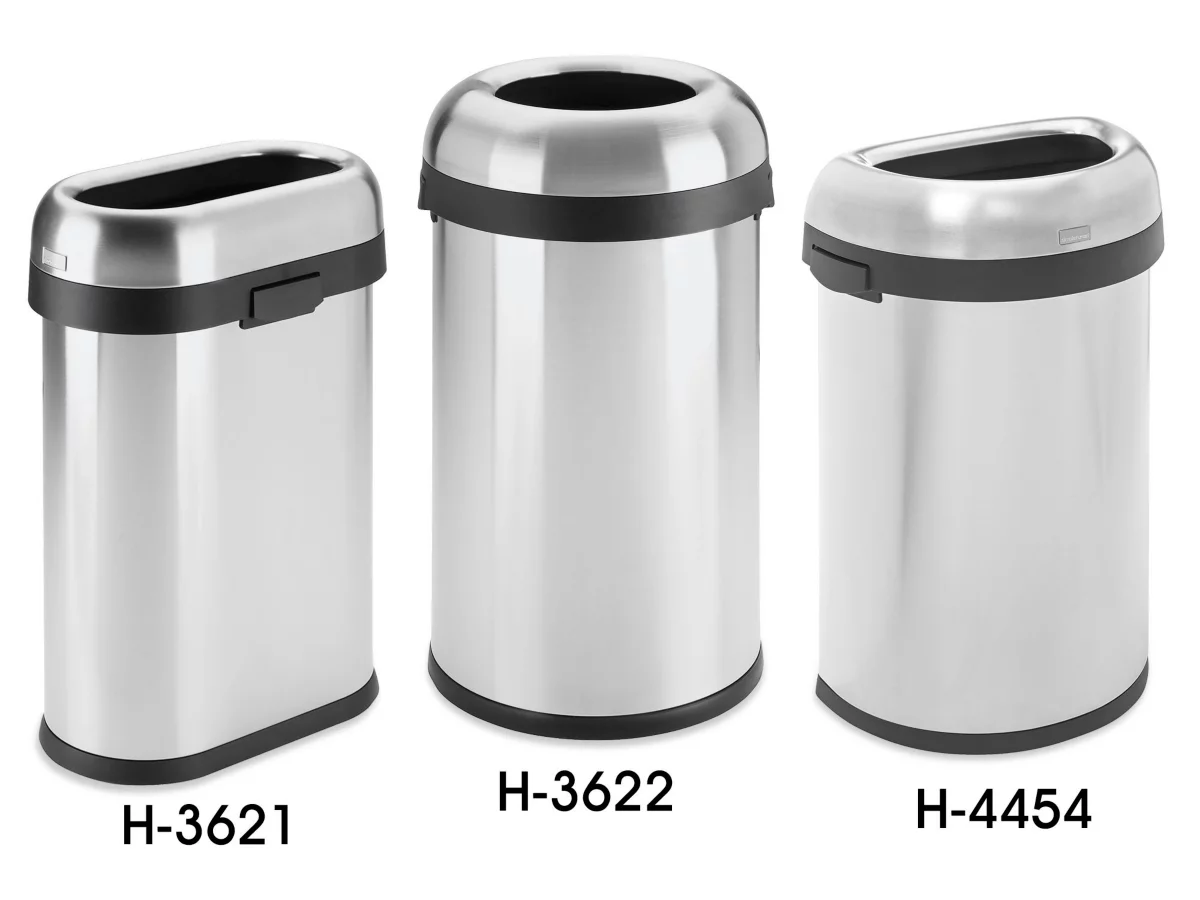 Open Top Stainless Steel Trash Cans