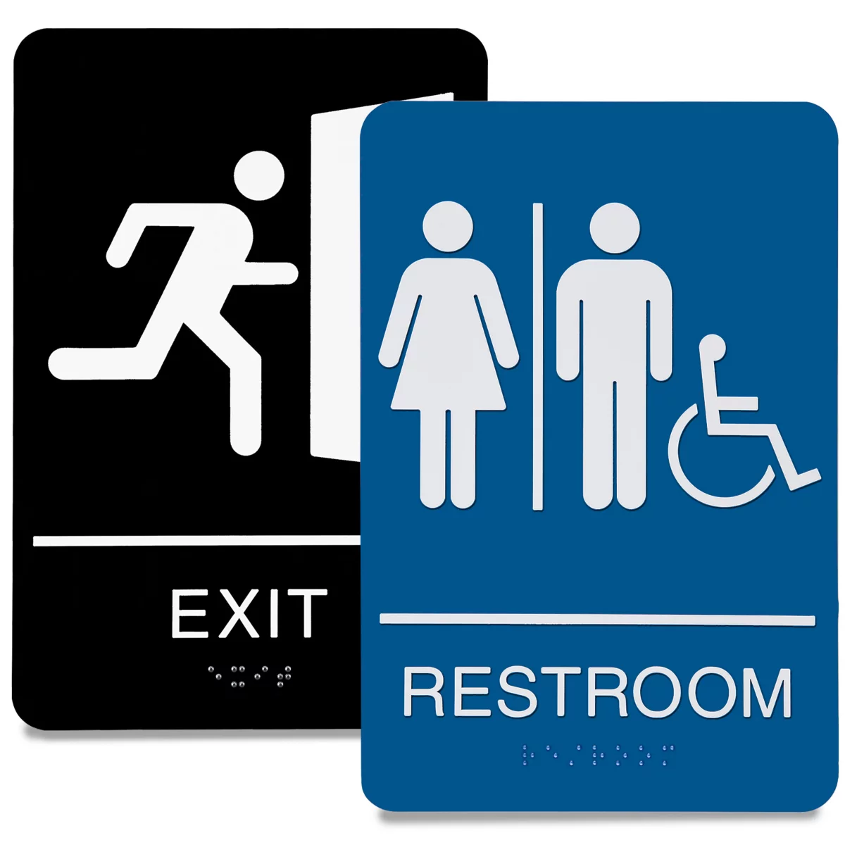 Plastic Restroom And Access Signs