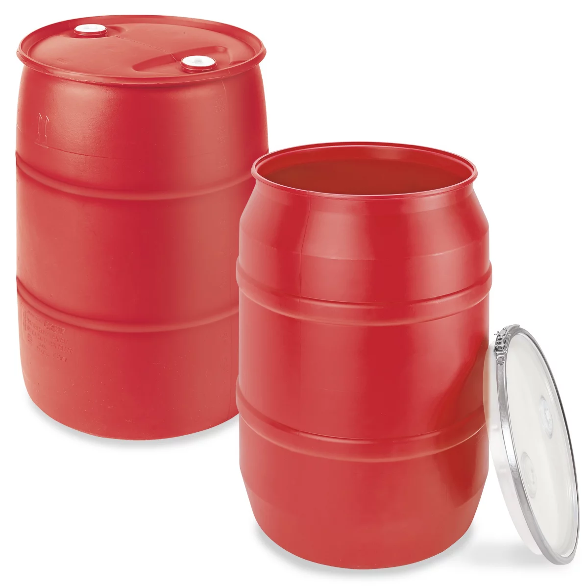 Red Plastic Drums