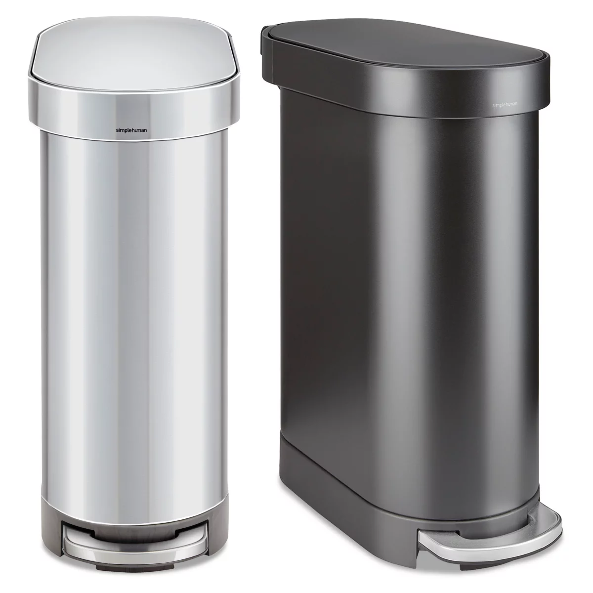 Slim Step-On Trash Cans