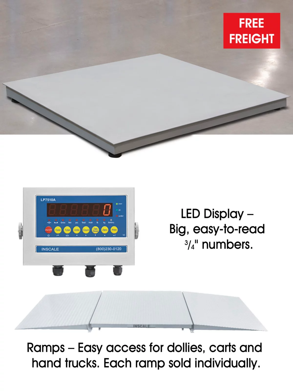 Stainless Steel Low Profile Floor Scales