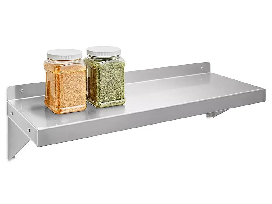 Stainless Steel Wall-Mount Shelving