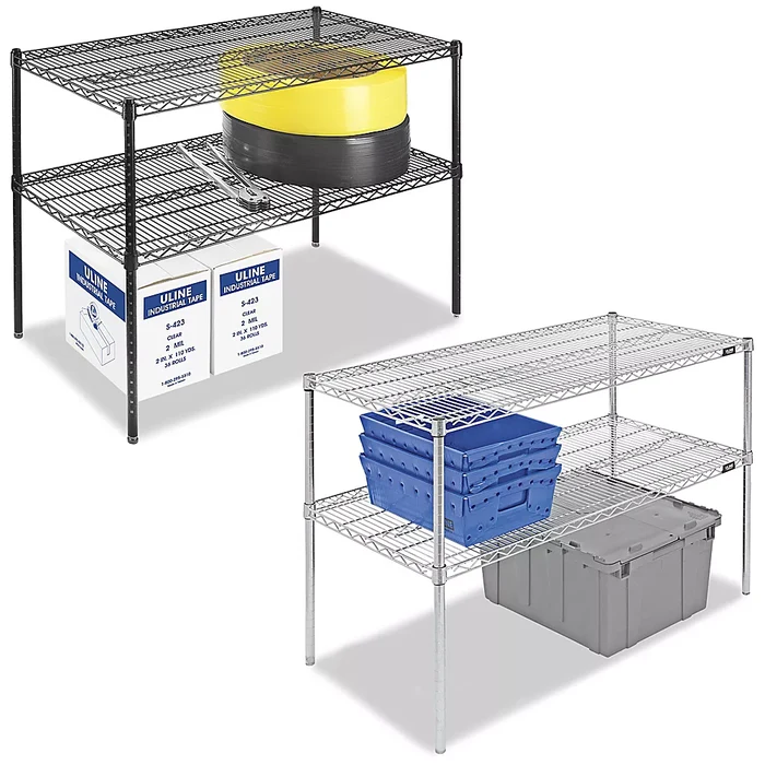 Two-Shelf Adjustable Wire Shelving
