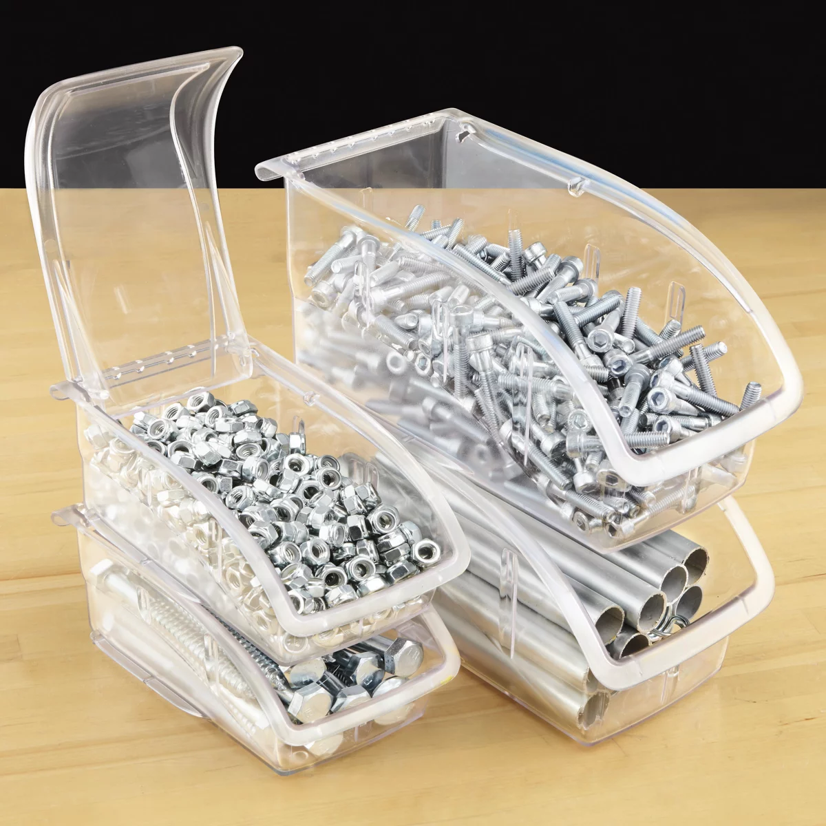 Ultra Clear Stackable Bins