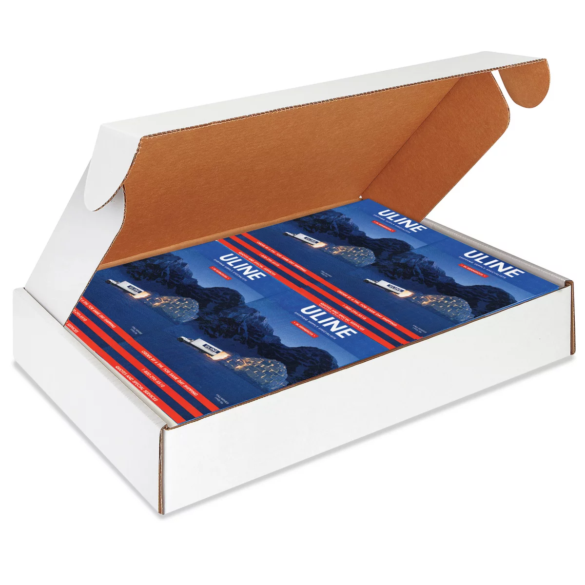 White Tab Locking Literature Mailers